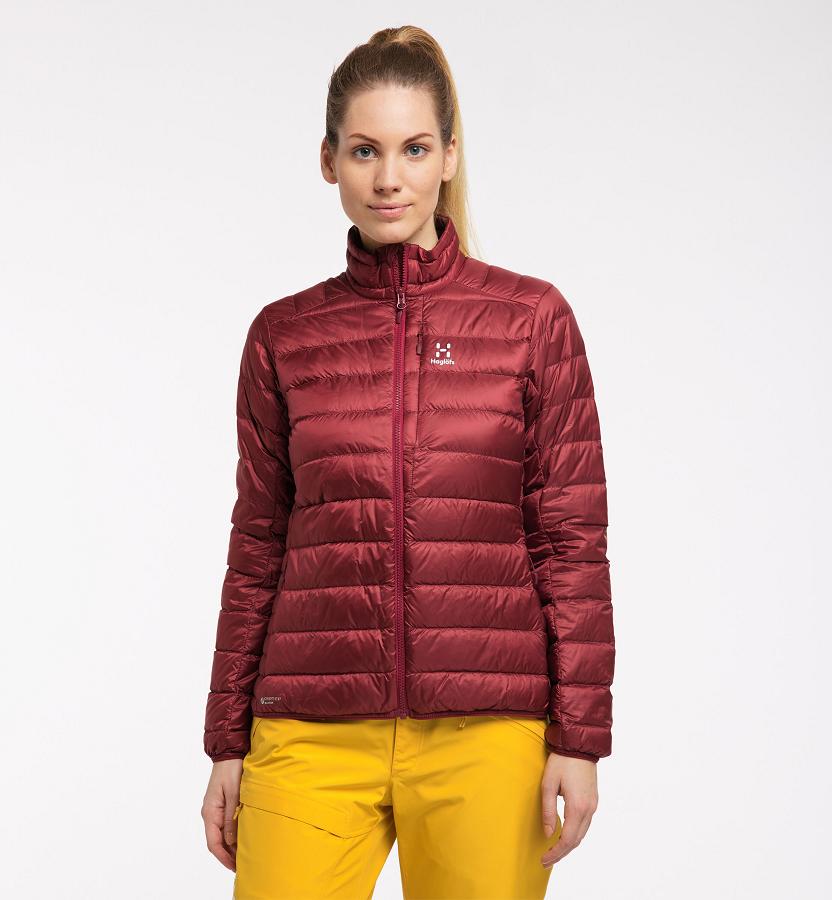 Haglöfs Womens Roc Down Jacket Red New Zealand 48265RZAM